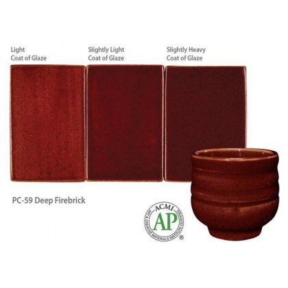 Deep Firebrick Amaco Potters Choice Brush On Glaze PC-59