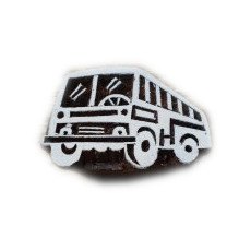 Small Bus Wooden Clay Stamp No.451 Small Bus Wooden Clay Stamp No.451