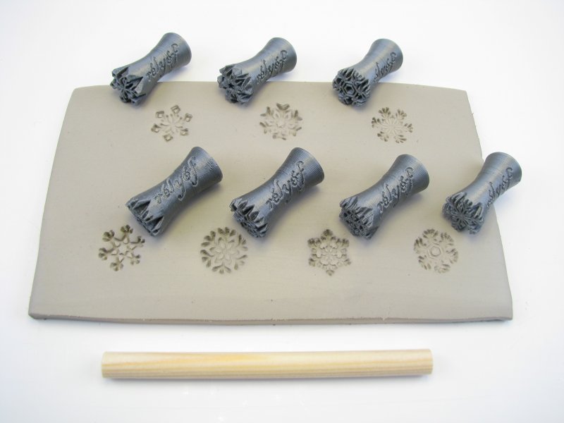 Snowflake Stamps 15mm Set Of 7 Snowflake Stamps 15mm Set Of 7