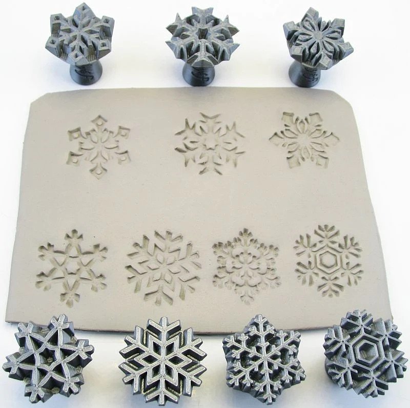 Snowflake Stamps 30mm Set Of 7 Snowflake Stamps 30mm Set Of 7