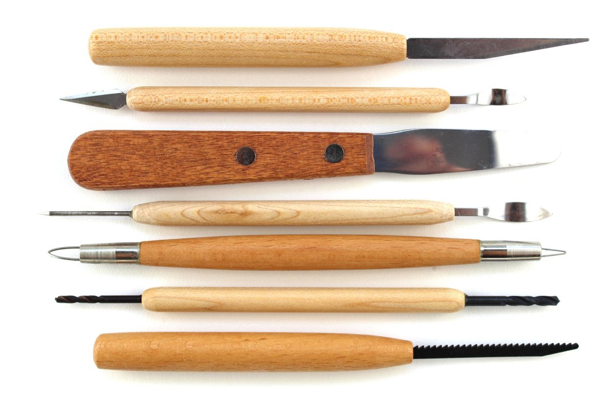 Set Of 7 Clean Up Pottery Tool DTSET1 Bath Potters Supplies