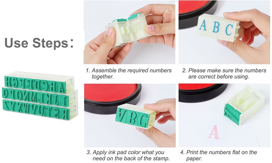 Detachable Rubber Number Stamps - Bath Potters Supplies