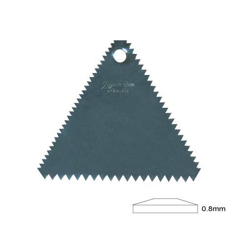 Perspex Serrated Triangular Hard Scraper - Bath Potters Supplies