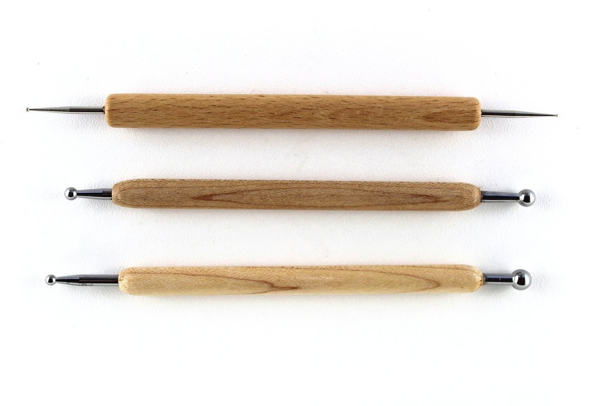 Wooden Double Ended Ball Tools - Bath Potters Supplies