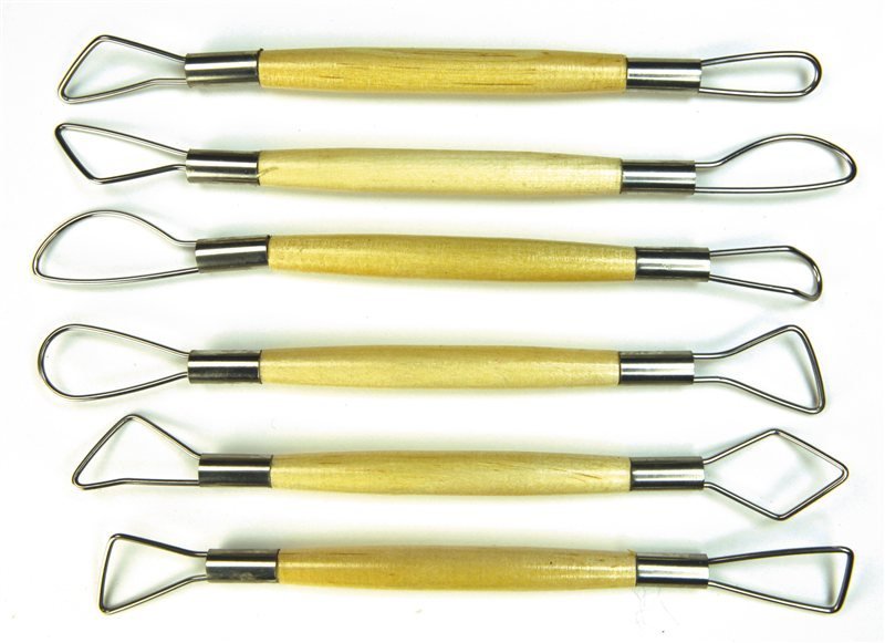 Coiled Edged Modelling Tool Large 20cm Set Of 6 Bath Potters Supplies