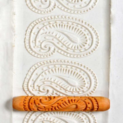 MKM Elvis Paisley Wooden Hand Roller HR-39 MKM Elvis Paisley Wooden Hand Roller HR-39
