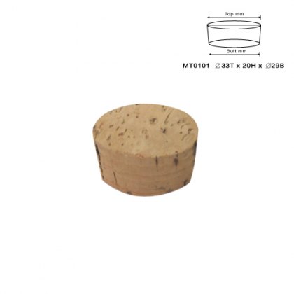 Natural Jar Cork Stopper Small 29mm