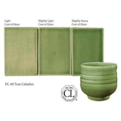 True Celadon Amaco Potters Choice Brush On Glaze PC-40