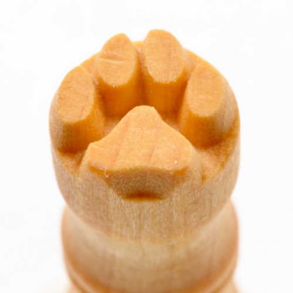 Small Paw Print Debossed MKM Stamp