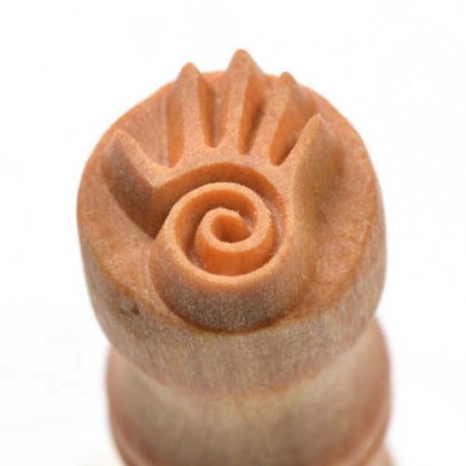 Small Debossed Hand With Spiral MKM Stamp
