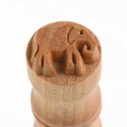 Small Debossed Elephant MKM Stamp