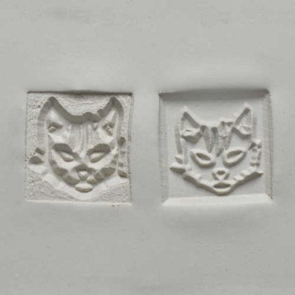 MKM Medium Square Double Ended Cat Stamp SSM-146