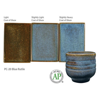 Blue Rutile Amaco Potters Choice Stoneware Glaze Powder