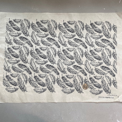 Feathers Underglaze Transfer Sheet - Black Feathers Underglaze Transfer Sheet - Black
