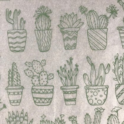 Potted Plants Underglaze Transfer Sheet