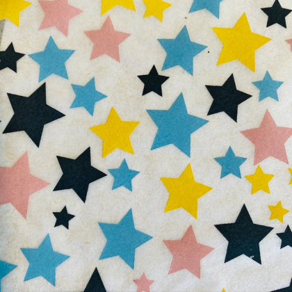 Multi Colour Stars Underglaze Transfer Sheet