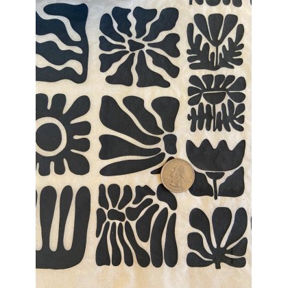 Wood Block Flowers Underglaze Transfer Sheet Wood Block Flowers Underglaze Transfer Sheet