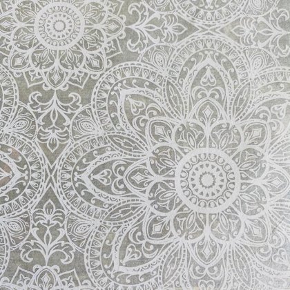 Mandala (Closed Center) Underglaze Transfer Sheet- White Mandala (Closed Center) Underglaze Transfer Sheet- White