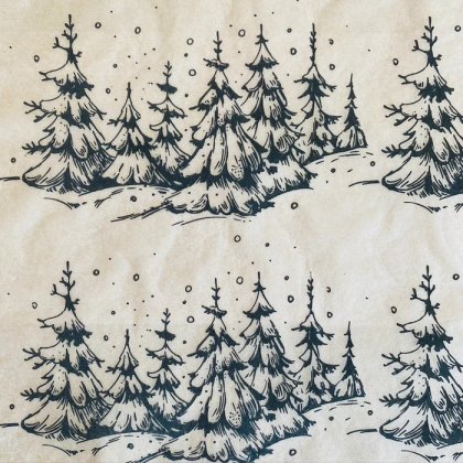 Snowy Trees Underglaze Transfer Sheet Snowy Trees Underglaze Transfer Sheet