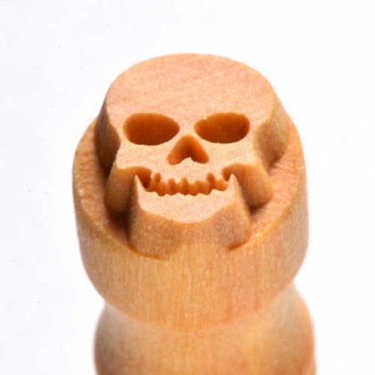 Small Debossed Skull MKM Stamp