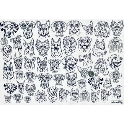 Dogs Underglaze Transfer Sheet Dogs Underglaze Transfer Sheet