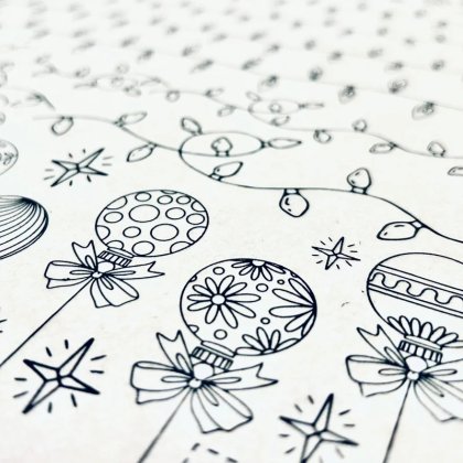 Holiday Lights Underglaze Transfer Sheet