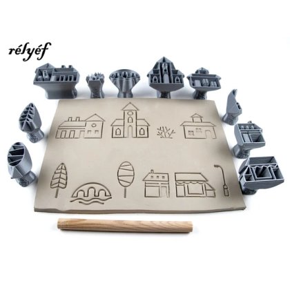 Town Houses Stamp Set