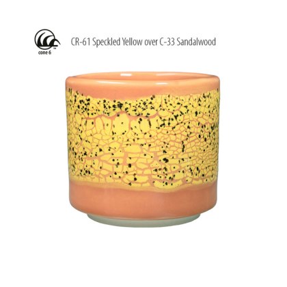Speckled Yellow Amaco Crawls Glaze