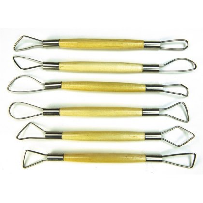Coiled Edged Modelling Tool Large 20cm Set Of 6 Coiled Edged Modelling Tool Large 20cm Set Of 6