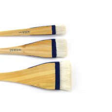 Set Of Three Budget Flat Hake Pottery Brushes