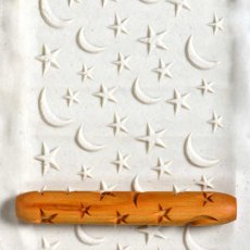 MKM Stars & Moon Wooden Hand Roller HR-36