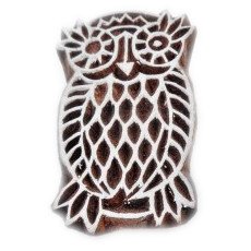 Medium Owl Wooden Clay Stamp No.110