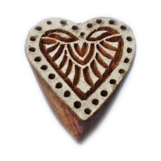 Small Heart Wooden Pattern Stamp No.278