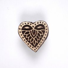 Small Heart Wooden Pattern Stamp No.542