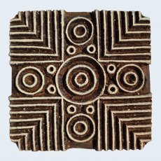 Geometric Square Wooden Clay Stamp No.583