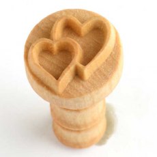 Medium Double Heart MKM Stamp