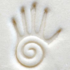 Small Debossed Hand With Spiral MKM Stamp