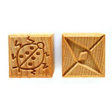 MKM Medium Square Double Ended Lady Bird & Pattern Stamp SSM-011 MKM Medium Square Double Ended Lady Bird & Pattern Stamp SSM-011