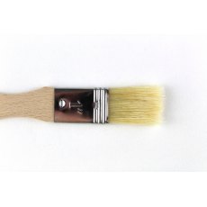 White Hair Flat Lacquer Pottery Brush 25mm