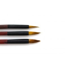 Set Of Three Chinese Pottery Brush Wolf Hair Brushes