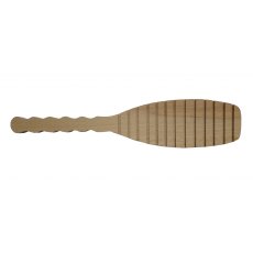 Ribbed Wooden Paddle Straight Line Small