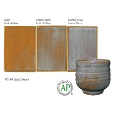 Light Sepia Amaco Potters Choice Stoneware Glaze Powder