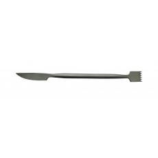 Metal Double Ended Knife & Serrated Square Tool