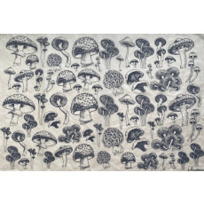 Mushrooms Natural Underglaze Transfer Sheet