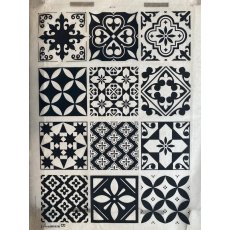 Moroccan Tiles B Underglaze Transfer Sheet - Black Moroccan Tiles B Underglaze Transfer Sheet - Black