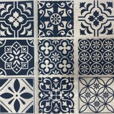 Moroccan Tiles A Underglaze Transfer Sheet - Black