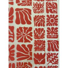 Wood Block Flowers Underglaze Transfer Sheet