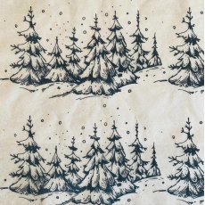 Snowy Trees Underglaze Transfer Sheet