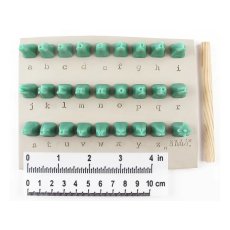 Lowercase Courier Alphabet Stamps
