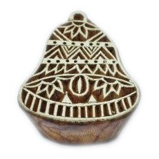 Small Christmas Bell Indian Wooden Stamps No.294